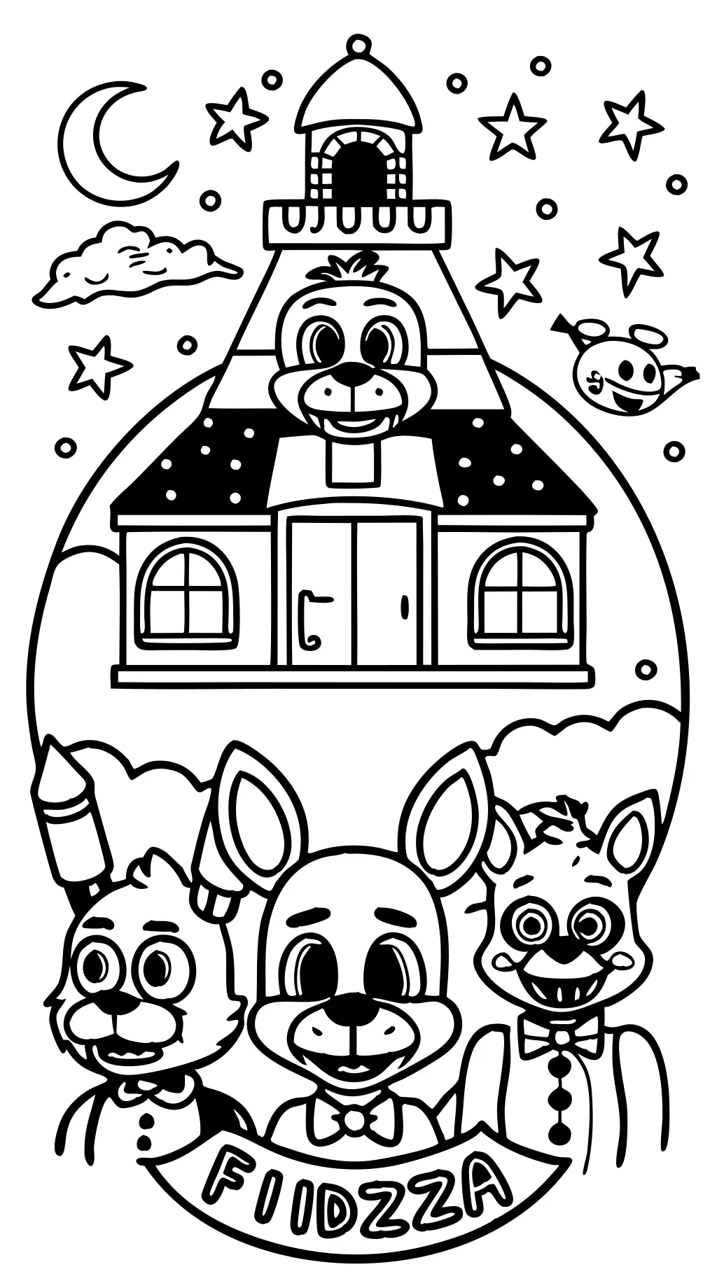 Nightmare Five Nights at Freddy’s Coloring Pages